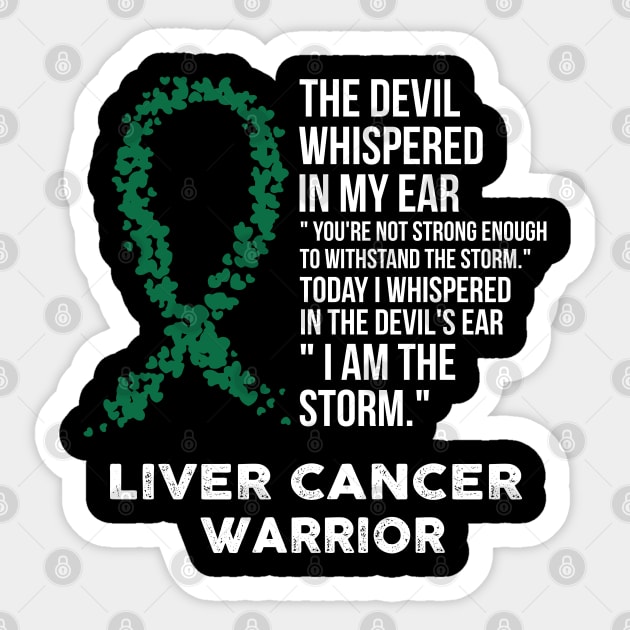 The Devil- Liver cancer Awareness Support Ribbon Sticker by HomerNewbergereq